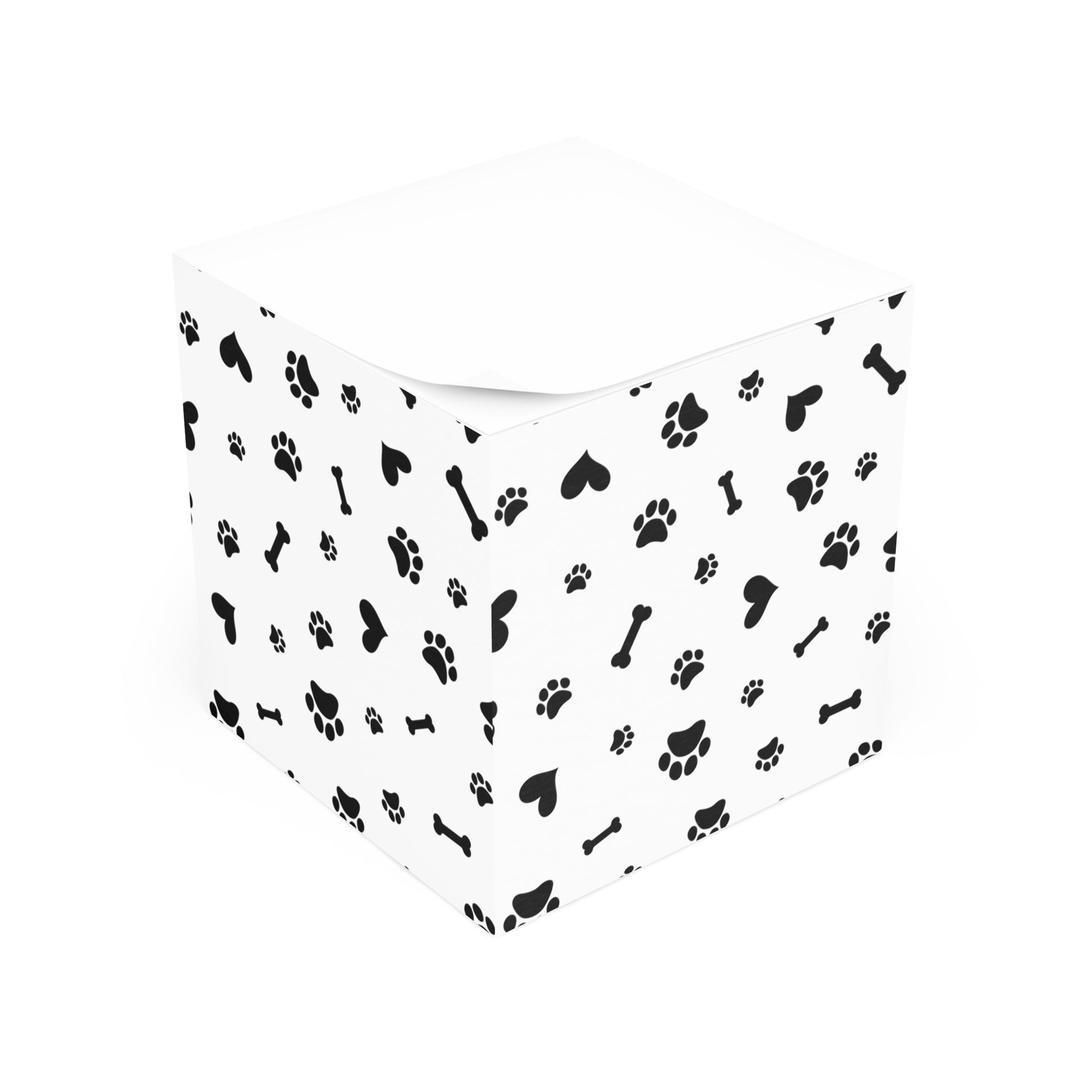 Paw Print Note Cube