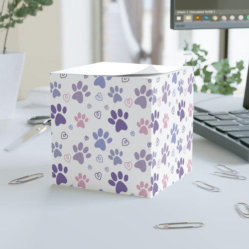 Cat Paw Print Note Cube