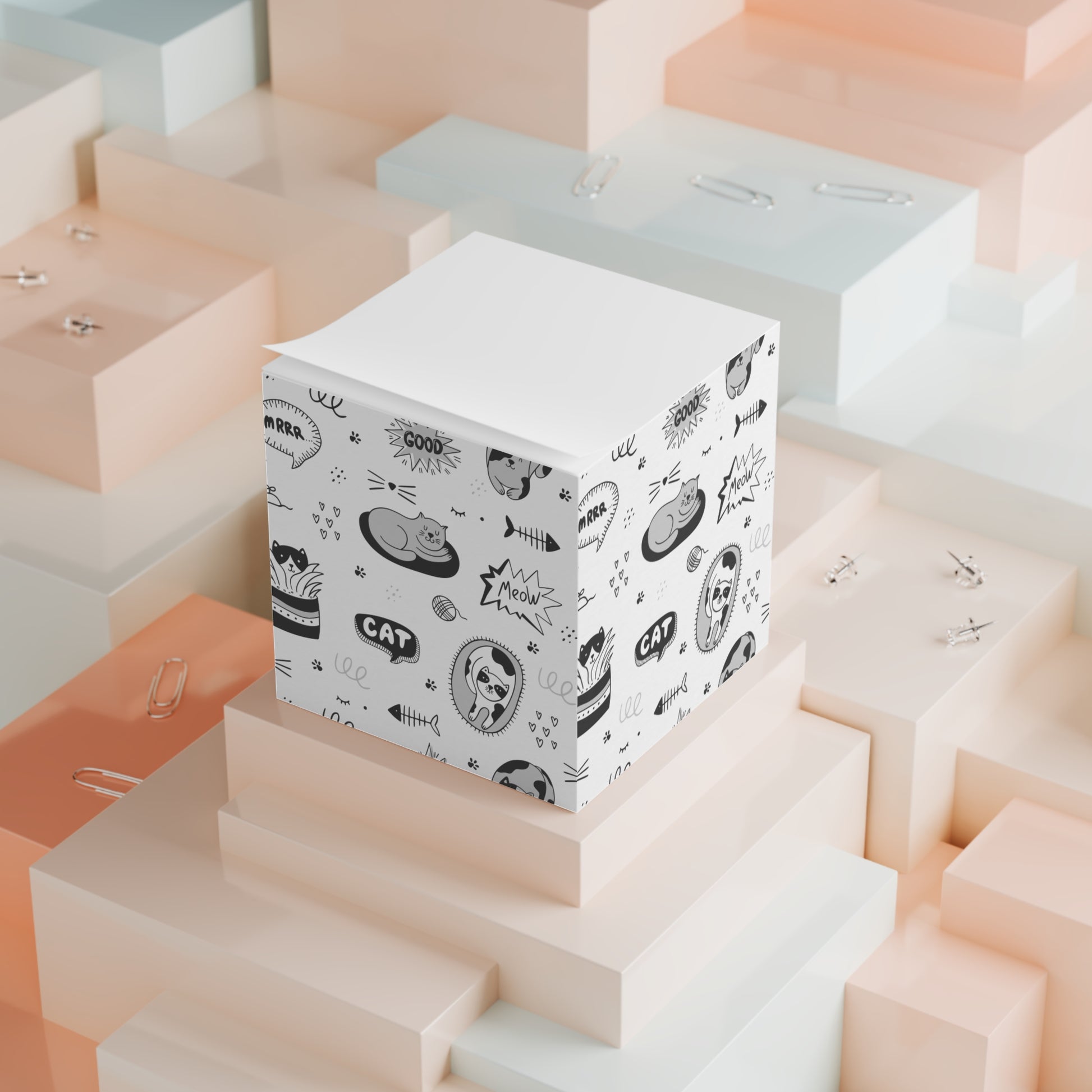 Happy Cat Note Cube