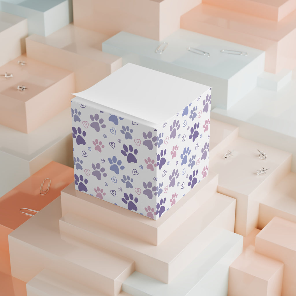 Cat Paw Print Note Cube